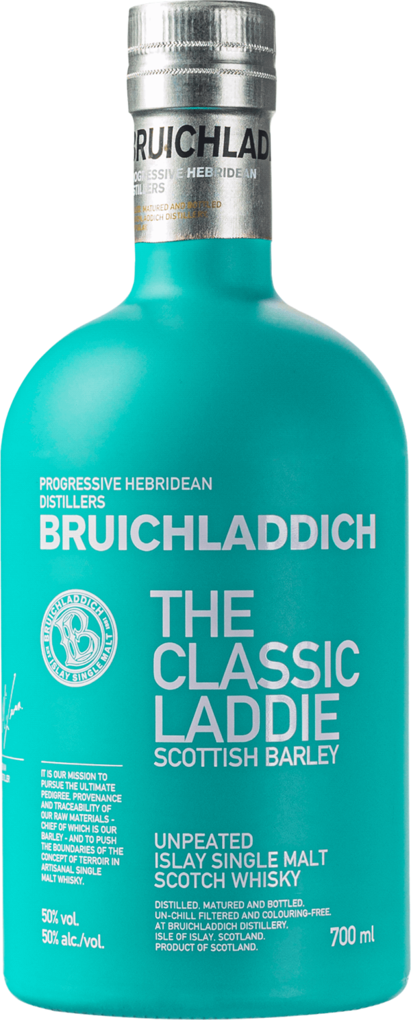 Bruichladdich Scottish Barley The Classic Laddie. En Whisky av typen Maltwhisky i en 700 kr Flaska från Skottland